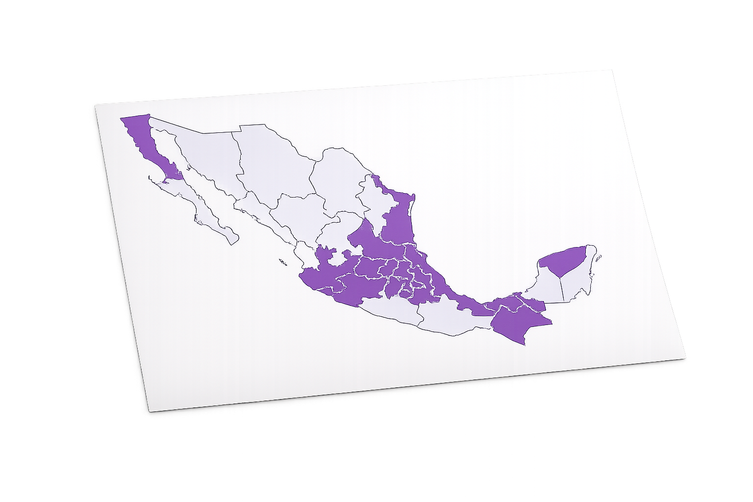 Mapa de presencia de CogniTI en México